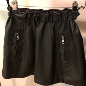 Erik Hart Genuine Leather Mini Skirt